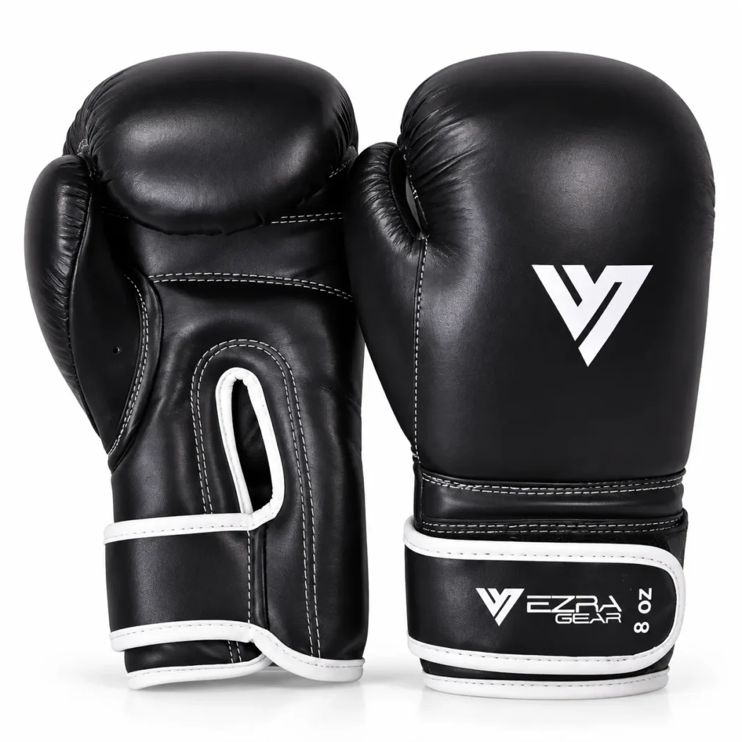 VEZRA Gear Junior Champ Kids Boxing Gloves – Black & White